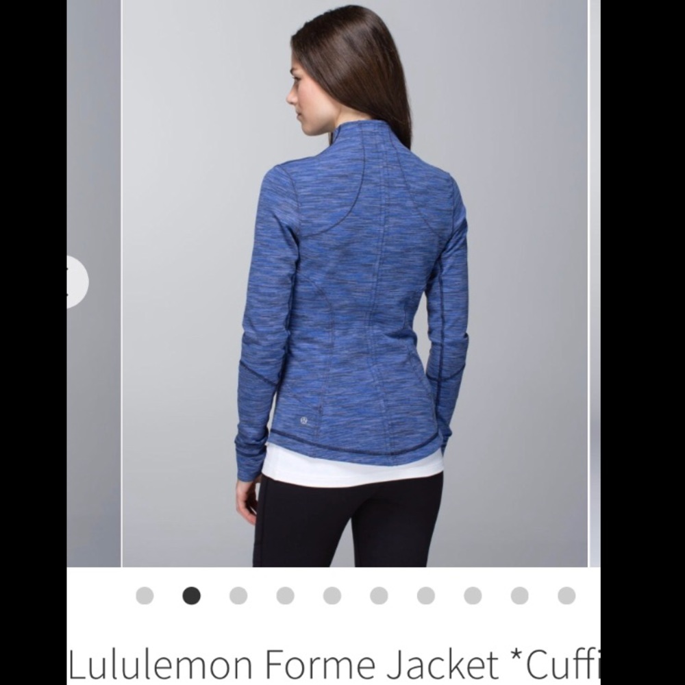 Lululemon Forme Define Jacket Space Stripe Cadet … - image 8